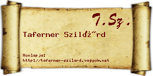 Taferner Szilárd névjegykártya