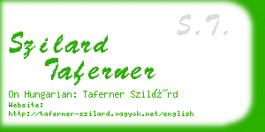 szilard taferner business card